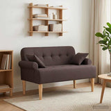 Loveseat con bottoni imbottiti Marrone Scuro 120 x 65 x 79 cm