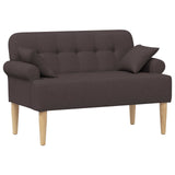 Loveseat con bottoni imbottiti Marrone Scuro 120 x 65 x 79 cm