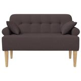 Loveseat con bottoni imbottiti Marrone Scuro 120 x 65 x 79 cm