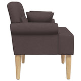 Loveseat con bottoni imbottiti Marrone Scuro 120 x 65 x 79 cm