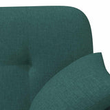 Loveseat con bottoni imbottiti Verde Scuro 120 x 65 x 79 cm