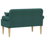 Loveseat con bottoni imbottiti Verde Scuro 120 x 65 x 79 cm