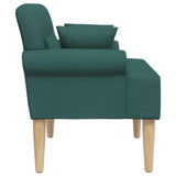 Loveseat con bottoni imbottiti Verde Scuro 120 x 65 x 79 cm