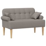 Loveseat con bottoni imbottiti Tortora 120 x 65 x 79 cm Tessuto