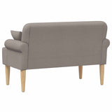 Loveseat con bottoni imbottiti Tortora 120 x 65 x 79 cm Tessuto