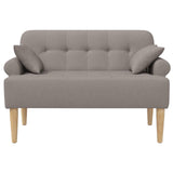 Loveseat con bottoni imbottiti Tortora 120 x 65 x 79 cm Tessuto
