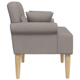 Loveseat con bottoni imbottiti Tortora 120 x 65 x 79 cm Tessuto