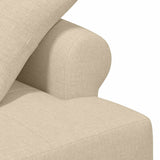 Loveseat con bottoni imbottiti Crema 120 x 65 x 79 cm Tessuto