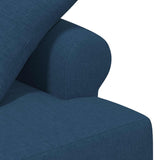 Loveseat con bottoni imbottiti Blu 120 x 65 x 79 cm Tessuto