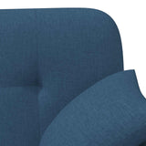 Loveseat con bottoni imbottiti Blu 120 x 65 x 79 cm Tessuto