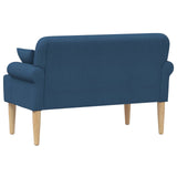 Loveseat con bottoni imbottiti Blu 120 x 65 x 79 cm Tessuto