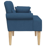 Loveseat con bottoni imbottiti Blu 120 x 65 x 79 cm Tessuto