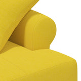 Loveseat con bottoni imbottiti Giallo Chiaro 120 x 65 x 79 cm