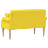 Loveseat con bottoni imbottiti Giallo Chiaro 120 x 65 x 79 cm