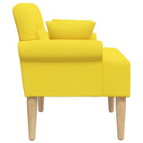 Loveseat con bottoni imbottiti Giallo Chiaro 120 x 65 x 79 cm