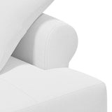 Loveseat con bottoni imbottiti Bianco 120 x 65 x 79 cm Tessuto