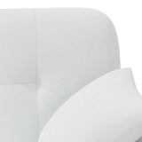 Loveseat con bottoni imbottiti Bianco 120 x 65 x 79 cm Tessuto