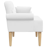 Loveseat con bottoni imbottiti Bianco 120 x 65 x 79 cm Tessuto