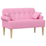 Loveseat con bottoni imbottiti Rosa 120 x 65 x 79 cm Tessuto