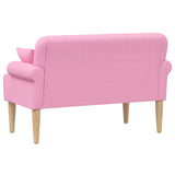 Loveseat con bottoni imbottiti Rosa 120 x 65 x 79 cm Tessuto