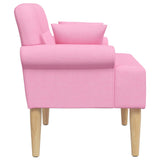 Loveseat con bottoni imbottiti Rosa 120 x 65 x 79 cm Tessuto