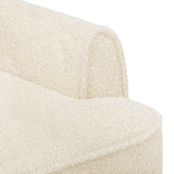 Loveseat con bottoni imbottiti Crema 117 x 67 x 77 cm Bouclé