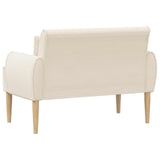 Loveseat con bottoni imbottiti Crema 117 x 67 x 77 cm Bouclé