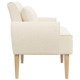 Loveseat con bottoni imbottiti Crema 117 x 67 x 77 cm Bouclé