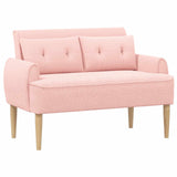 Loveseat con bottoni imbottiti Rosa 117 x 67 x 77 cm Bouclé