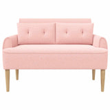 Loveseat con bottoni imbottiti Rosa 117 x 67 x 77 cm Bouclé