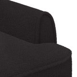 Loveseat con bottoni imbottiti Nero 117 x 67 x 77 cm Bouclé