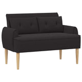Loveseat con bottoni imbottiti Nero 117 x 67 x 77 cm Bouclé