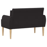 Loveseat con bottoni imbottiti Nero 117 x 67 x 77 cm Bouclé