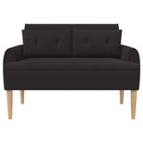 Loveseat con bottoni imbottiti Nero 117 x 67 x 77 cm Bouclé