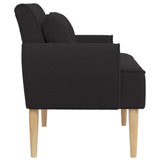 Loveseat con bottoni imbottiti Nero 117 x 67 x 77 cm Bouclé