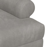 Loveseat con bottoni imbottiti Grigio Chiaro 120 x 66 x 78 cm
