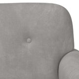 Loveseat con bottoni imbottiti Grigio Chiaro 120 x 66 x 78 cm