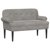 Loveseat con bottoni imbottiti Grigio Chiaro 120 x 66 x 78 cm