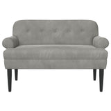 Loveseat con bottoni imbottiti Grigio Chiaro 120 x 66 x 78 cm