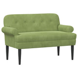 Loveseat con bottoni imbottiti Verde chiaro 120 x 66 x 78 cm