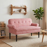 Loveseat con bottoni imbottiti Rosa 120 x 66 x 78 cm
