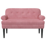 Loveseat con bottoni imbottiti Rosa 120 x 66 x 78 cm
