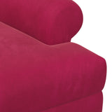 Loveseat con bottoni imbottiti Rosso Vino 120 x 66 x 78 cm