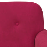 Loveseat con bottoni imbottiti Rosso Vino 120 x 66 x 78 cm