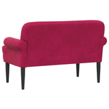 Loveseat con bottoni imbottiti Rosso Vino 120 x 66 x 78 cm