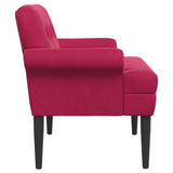 Loveseat con bottoni imbottiti Rosso Vino 120 x 66 x 78 cm