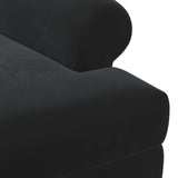 Loveseat con bottoni imbottiti Nero 120 x 66 x 78 cm