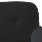 Loveseat con bottoni imbottiti Nero 120 x 66 x 78 cm