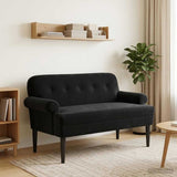 Loveseat con bottoni imbottiti Nero 120 x 66 x 78 cm