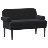 Loveseat con bottoni imbottiti Nero 120 x 66 x 78 cm